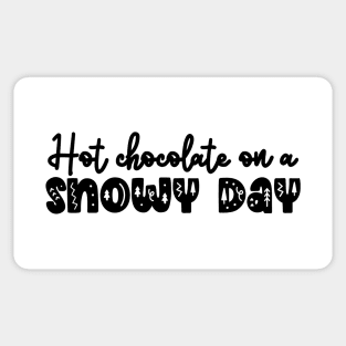Hot chocolate on a snowy day Sticker